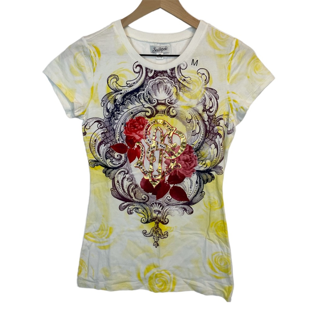 NWOT ✨ Rhinestone Southpole Graphic Tee with Metallic Details